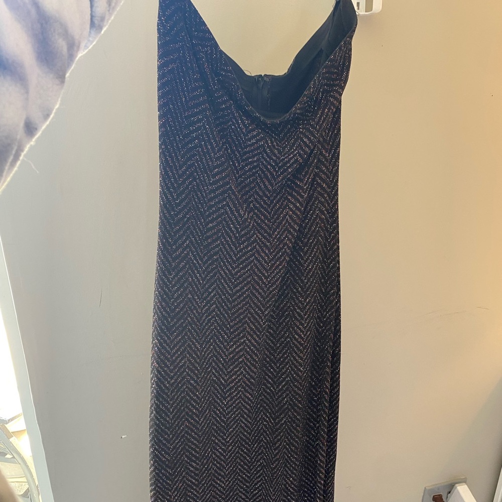 Black glitter evening gown